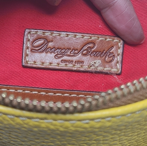 Dooney & Burke | Mustard Yellow Pebble Grain Small Zipper Crossbody Bag - Picture 2 of 15